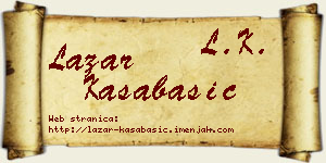 Lazar Kasabašić vizit kartica